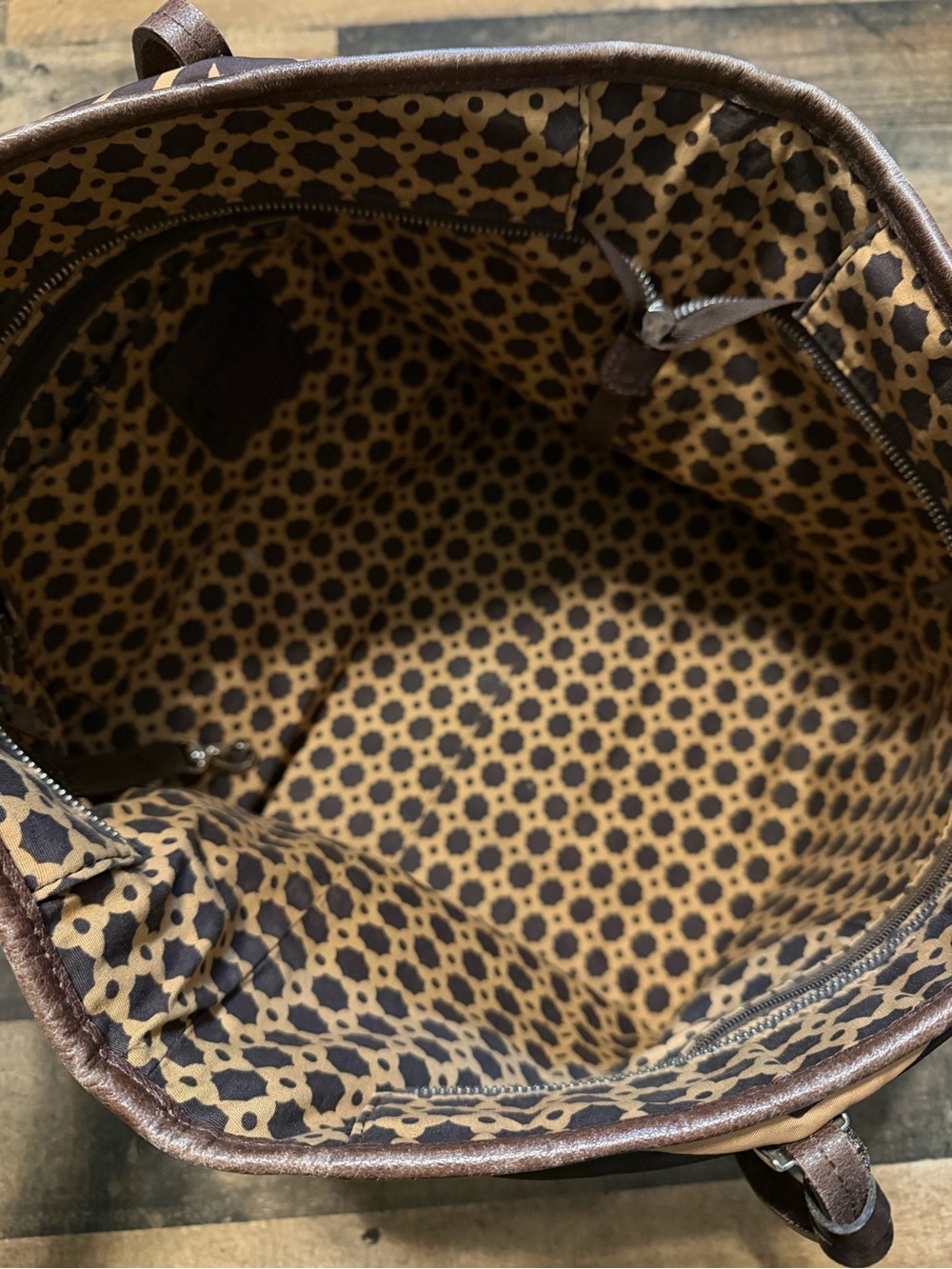 Brighton Tiger Striped Nylon Tote Bag - Picture 6 of 11